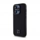 DKNY Stack Logo MagSafe Leather Hard Case - дизайнерски кожен кейс с MagSafe за iPhone 15 Pro (черен) thumbnail 3