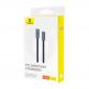 Baseus Flash USB4 USB-C to USB-C Fast Charging Cable 240W - здрав USB4 кабел с въжена оплетка за устройства с USB-C порт (100 см) (черен) thumbnail 5