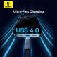 Baseus Flash USB4 USB-C to USB-C Fast Charging Cable 240W - здрав USB4 кабел с въжена оплетка за устройства с USB-C порт (100 см) (черен) thumbnail 10