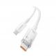 Baseus Explorer Series USB-C to USB-C Fast Charging Cable 100W (P10319703221-00) - здрав кабел с въжена оплетка за бързо зареждане за устройства с USB-C порт (100 см) (бял) thumbnail 2