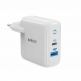 Anker PowerPort PD+ 2 USB-C 33W Wall Charger - захранване за ел. мрежа с USB-A изход и USB-C (PD) изход (бял-сив)  thumbnail