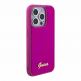 Guess Sequin Script Logo Case - дизайнерски силиконов кейс за iPhone 15 Pro Max (розов) thumbnail 4
