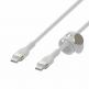 Belkin BoostCharge Pro Flex USB-C Cable - здрав USB-C към USB-C кабел с въжена оплетка за устройства с USB-C порт (300 см) (бял) thumbnail 4