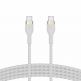 Belkin BoostCharge Pro Flex USB-C Cable - здрав USB-C към USB-C кабел с въжена оплетка за устройства с USB-C порт (300 см) (бял) thumbnail 5