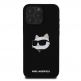 Karl Lagerfeld Liquid Silicone Choupette Head MagSafe Case - дизайнерски силиконов кейс с MagSafe за iPhone 16 Pro Max (черен) thumbnail 2
