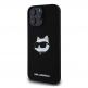 Karl Lagerfeld Liquid Silicone Choupette Head MagSafe Case - дизайнерски силиконов кейс с MagSafe за iPhone 16 Pro Max (черен) thumbnail 4