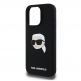 Karl Lagerfeld Liquid Silicone Karl Head MagSafe Case - дизайнерски силиконов кейс с MagSafe за iPhone 16 Pro Max (черен) thumbnail 4