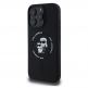 Karl Lagerfeld Liquid Silicone Karl and Choupette MagSafe Case - дизайнерски силиконов кейс с MagSafe за iPhone 16 Pro Max (черен) thumbnail 3