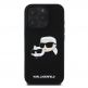 Karl Lagerfeld Liquid Silicone Double Heads MagSafe Case - дизайнерски силиконов кейс с MagSafe за iPhone 16 Pro Max (черен) thumbnail 2