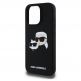 Karl Lagerfeld Liquid Silicone Double Heads MagSafe Case - дизайнерски силиконов кейс с MagSafe за iPhone 16 Pro Max (черен) thumbnail 4