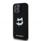 Karl Lagerfeld Liquid Silicone Choupette Head MagSafe Case - дизайнерски силиконов кейс с MagSafe за iPhone 16 Pro (черен) thumbnail 3