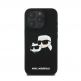 Karl Lagerfeld Liquid Silicone Double Heads MagSafe Case - дизайнерски силиконов кейс с MagSafe за iPhone 16 Pro (черен) thumbnail 2