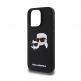 Karl Lagerfeld Liquid Silicone Double Heads MagSafe Case - дизайнерски силиконов кейс с MagSafe за iPhone 16 Pro (черен) thumbnail 4