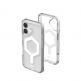 Urban Armor Gear Plyo MagSafe Case - удароустойчив хибриден кейс за iPhone 16 (прозрачен-бял) thumbnail 7