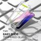 Ringke Easy Slide Tempered Glass 2 Pack - 2 броя калени стъклени защитни покрития за дисплея на iPhone 16, iPhone 15 (черен-прозрачен) thumbnail 4