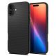 Spigen Liquid Air Case - силиконов (TPU) калъф с висока степен на защита за iPhone 16 Plus (черен) thumbnail