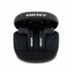 DKNY Satiny Finish TWS Bluetooth Earphones - безжични блутут слушалки със зареждащ кейс за мобилни устройства (черен)  thumbnail