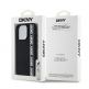 DKNY PU Leather Repeat Pattern Bottom Stripe MagSafe Leather Hard Case - дизайнерски кожен кейс с MagSafe за iPhone 16 Pro (черен) thumbnail 6