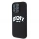 DKNY Liquid Silicone Arch Logo MagSafe Case - дизайнерски силиконов кейс с MagSafe за iPhone 16 Pro (черен) thumbnail 3