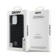DKNY PU Leather Stack Logo Magsafe Leather Hard Case - дизайнерски кожен кейс с MagSafe за iPhone 16 Pro (черен) thumbnail 6