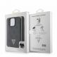 Guess PU 4G Strass Triangle Metal Logo Case With Crossbody Strap - дизайнерски кожен кейс с връзка за носене през врата за iPhone 16 Pro (черен) thumbnail 6