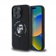 Karl Lagerfeld Liquid Silicone Karl and Choupette MagSafe Case - дизайнерски силиконов кейс с MagSafe за iPhone 16 Pro (черен) thumbnail