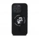 Karl Lagerfeld Liquid Silicone Karl and Choupette MagSafe Case - дизайнерски силиконов кейс с MagSafe за iPhone 16 Pro (черен) thumbnail 2
