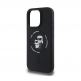 Karl Lagerfeld Liquid Silicone Karl and Choupette MagSafe Case - дизайнерски силиконов кейс с MagSafe за iPhone 16 Pro (черен) thumbnail 4