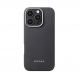 Pitaka MagEZ Ultra Slim Case 5 Aramid Fiber 600D - кевларен кейс с MagSafe за iPhone 16 Pro (черен-сив)  thumbnail