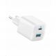 Anker 323 Fast Wall Charger 33W - захранване за ел. мрежа с USB-A и USB-C изходи и технология за бързо зареждане (бял) thumbnail