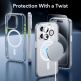 ESR Halolock Classic Pro MagSafe Hybrid Protection Set - хибриден удароустойчив кейс с MagSafe и стъклено защитно покритие за дисплея на iPhone 15 Pro (прозрачен) thumbnail 2