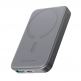 Joyroom Mini Magnetic Wireless Quick Charging Power Bank 5000 mAh 20W - преносима външна батерия с USB-C порт, USB-A изход и безжично зареждане с MagSafe (черен) thumbnail