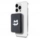 Karl Lagerfeld Embossed Choupette Head Magnetic Wireless Power Bank 5000 mAh 15W - преносима външна батерия с USB-C порт и безжично зареждане с MagSafe (черен) thumbnail 2