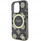 Guess PU IML 4G Peony Stamp MagSafe Leather Hard Case - дизайнерски кожен кейс с MagSafe за iPhone 16 Pro Max (черен) thumbnail 4