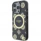 Guess PU IML 4G Peony Stamp MagSafe Leather Hard Case - дизайнерски кожен кейс с MagSafe за iPhone 16 Pro Max (черен) thumbnail 5