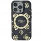 Guess PU IML 4G Peony Stamp MagSafe Leather Hard Case - дизайнерски кожен кейс с MagSafe за iPhone 16 Pro Max (черен) thumbnail 6
