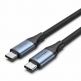Vention USB4 USB-C to USB-C Cable 240W - здрав USB4 кабел с въжена оплетка за устройства с USB-C порт (100 см) (черен) thumbnail