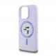 Karl Lagerfeld Liquid Silicone Karl and Choupette MagSafe Case - дизайнерски силиконов кейс с MagSafe за iPhone 16 Pro (лилав) thumbnail 4