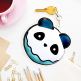3D Panda Power Bank With Keyring 2200 mAh - компактна външна батерия с 1xUSB-A изход за мобилни устройства (бял) thumbnail 4