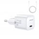Joyroom JR-TCF02 USB-C PD 20W Wall Charger and USB-C Cable - захранване за ел. мрежа с USB-C изход с технология за бързо зареждане и USB-C към USB-C кабел (бял)  thumbnail