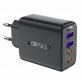 Acefast A61 PD 45W GaN Fast Charger - захранване за ел. мрежа за лаптопи, смартфони и таблети с 2xUSB-C и 2xUSB-A изходи (черен)  thumbnail