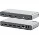Alogic DV4 14-in-1 Quad  Display USB-C Docking Station - мултифункционална док станция за свързване на допълнителна периферия за компютри с USB-C порт (тъмносив) thumbnail