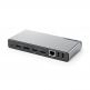 Alogic DV4 14-in-1 Quad  Display USB-C Docking Station - мултифункционална док станция за свързване на допълнителна периферия за компютри с USB-C порт (тъмносив) thumbnail 3