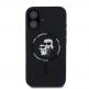 Karl Lagerfeld Liquid Silicone Karl and Choupette MagSafe Case - дизайнерски силиконов кейс с MagSafe за iPhone 16 (черен) thumbnail 2