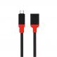 Tactical Pin4Fun USB-C Male to Lightning Adapter - адаптер USB-C мъжко към Lightning женско за устройства с USB-C порт (10 см) (черен-червен) thumbnail