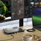 Satechi Thunderbolt 4 MultiDisplay Dock With DisplayLink - мултифункционална док станция за свързване на допълнителна периферия за компютри с USB-C порт (тъмносив) thumbnail 5
