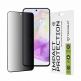Techsuit Privacy Full Glue Tempered Glass 111D - калено стъклено защитно покритие с определен ъгъл на виждане на Samsung Galaxy A36 5G, Galaxy A56 5G (черен-прозрачен) thumbnail
