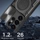 Techsuit CamGuard Pro Case - хибриден удароустойчив кейс с вградена поставка за Samsung Galaxy S25 Ultra (черен)  thumbnail 5