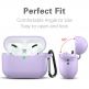 Techsuit Silicone Case - силиконов калъф с карабинер за Apple Airpods Pro 2, AirPods Pro (лилав)  thumbnail 2