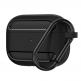 Techsuit Carbon Silicone Case - силиконов калъф с карабинер за Apple Airpods Pro 2, AirPods Pro (черен)  thumbnail